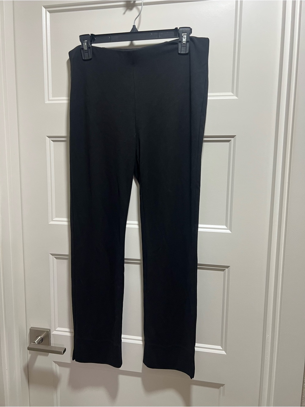 Vince Black Straight-Leg Ponte Pants